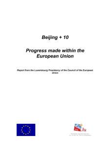 Report of the Luxembourg Presidency on the progress made by the enlarged EU following the Beijing Platform for Action (Bei...