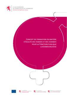 Concept de formation en matière d’égalité des femmes et des hommes pour la fonction publique Luxembourgeoise