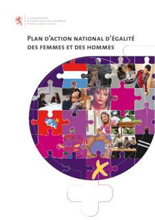 Plan d'action national d'égalité des femmes et des hommes