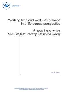 Working time and work–life balance in a life course perspective