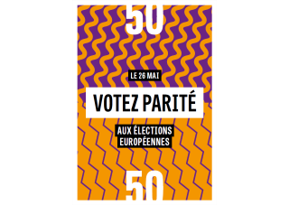 Visuels de la campagne "Votez 50-50" de mai 2019